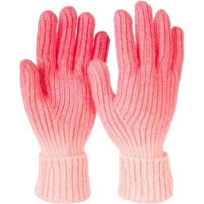 Strickhandschuhe STYLEBREAKER "Strickhandschuhe Farbverlauf Muster", Damen, rot (koralle, apricot), Obermaterial: 100% Polyacryl PAN., Modisch, Handschuhe
