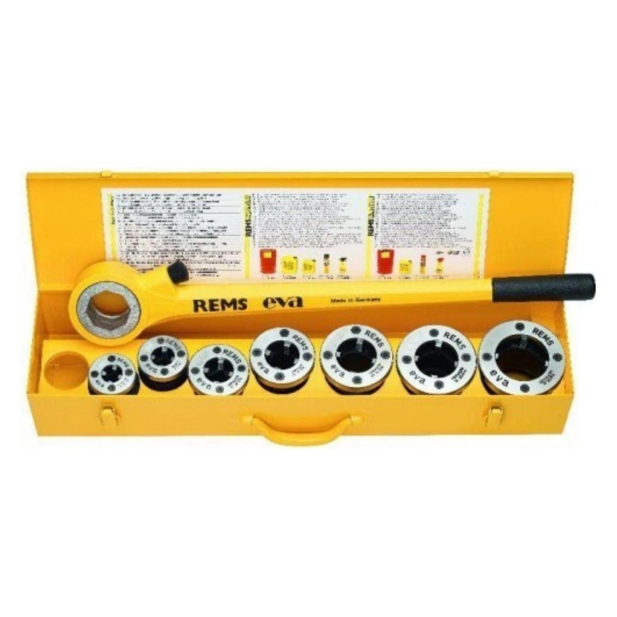 Rems Handschneidkluppe EVA Set 1/2" - 2" im Stahlblechkasten (RS520017)