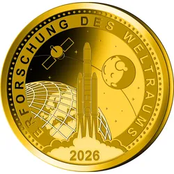 Erforschung des Weltraums 2026 aus massivem Gold