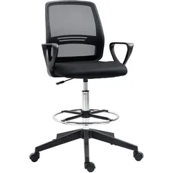 ARBEITSSTUHL Ergonomischer Drehstuhl Bürostuhl höhenverstellbar mit Fußstütze