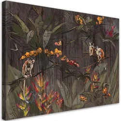 WANDBILD affen im dschungel
