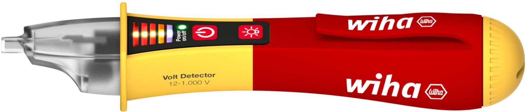 Wiha Spannungsprüfer Volt Detector, berührungslos, einpolig 12 – 1.000 V AC inkl. 2x AAA-Batterien (43797)