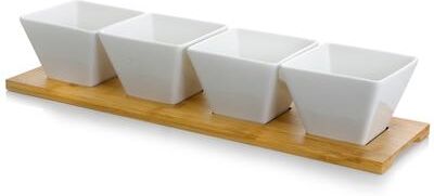 Elama Signature Elama Pantry Basics 5pc Appetizer and Condiment Server w/ Bamboo Block
