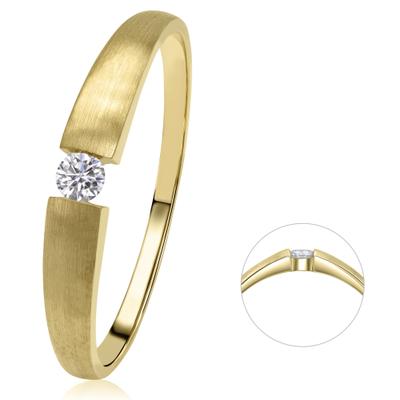 Diamantring ONE ELEMENT "0,05 ct Diamant Brillant Ring aus 585 Gelbgold" Gr. 58, gold, Fingerringe, Damen, 58, 0,05 mit Diamant, Diamanten Gelbgold 585 Gold, Diamanten, Gelbgold 585, Gold, Diamantring, Feine Handarbeit – Diamantdetails für ein edles...
