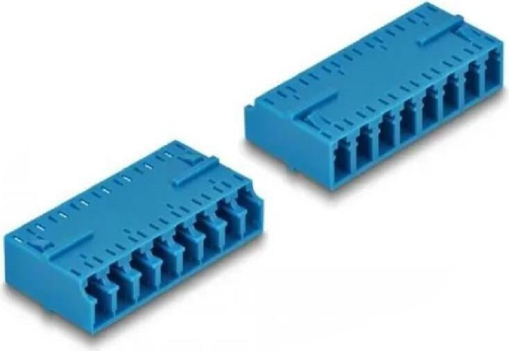 Delock vezeloptiek koppeling HD LC octuplex naar LC octuplex connector, blauw