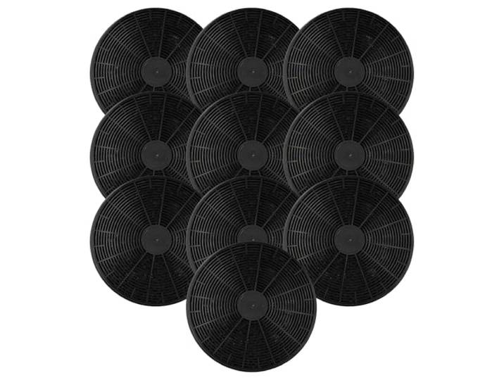 vhbw 10x Aktivkohlefilter Ersatz für Bomann 256300 KF 561, 256100, KF561 für Dunstabzugshaube - 17,5 cm