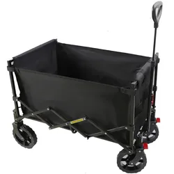 HC Garten & Freizeit Bollerwagen, ca. 90 x 50 x 61/96 cm - Schwarz