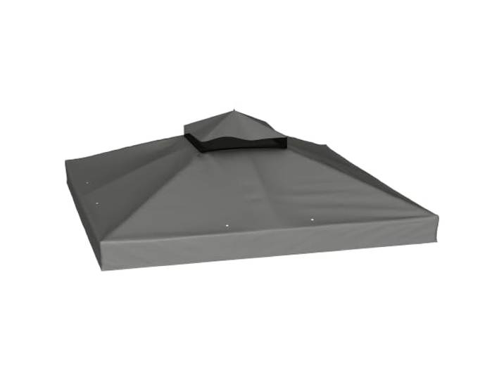 Outsunny Ersatzdach für Pavillon 3 x 3m Wasserdicht Pavillondach Dunkelgrau