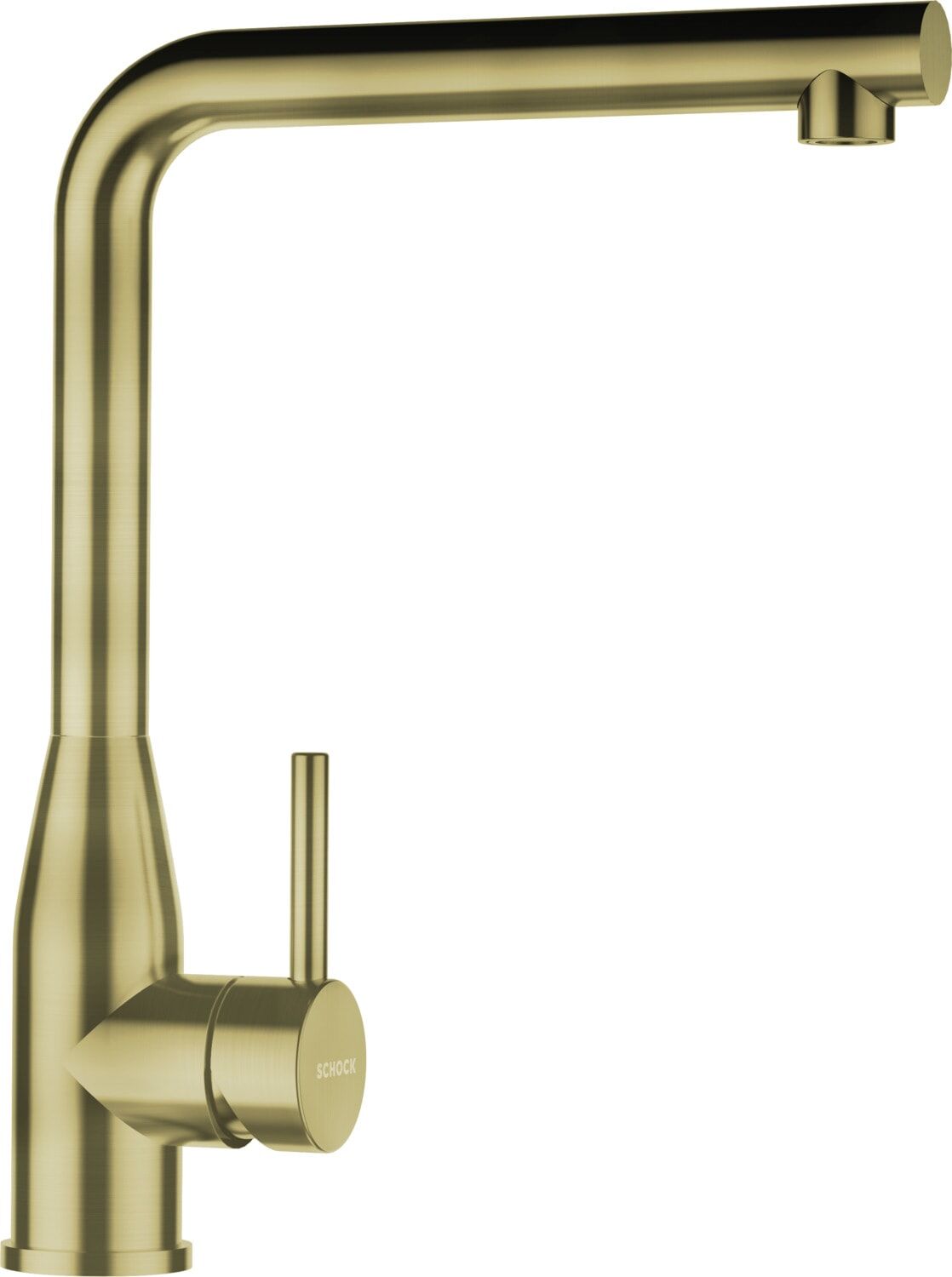 Küchenarmatur SCHOCK "KETO FA", weiss (weiß gold), B:20,5cm H:32,5cm Ø:5cm, Edelstahl, Armaturen, Küchenarmatur, Festauslauf, Flüsterperlator, Schwenkbereich 360 weiß gold B/H/T: 20,5cm x 32,5cm
