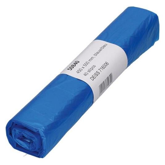 Deiss Müllsäcke 20 L Blau PE (Polyethylen) 10 Mikron (20 l) (50840)