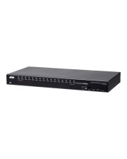 ATEN KVM Switch 16-Port DisplayPort 4K USB 3.0 Audio Der kann effektiv auf bis zu 16 Computer über eine einzige USB-Tastatur USB-Maus und Monitor-Konsole zugreifen diese steuern. Mit seiner Konsole mit zwei Schnittstellen können Benutzer zwischen DisplayP (CS19216)