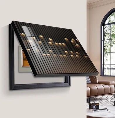 Inspire Select LuxeCover Modern Electric Meter Box Decorative Wall Art Abstract Distribution Box Concealer Panel f 15.7 11.8 In