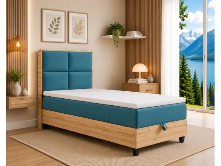 Best For Home Trinity K-2 Boxspringbett 100x200 mit Bettkasten & Topper