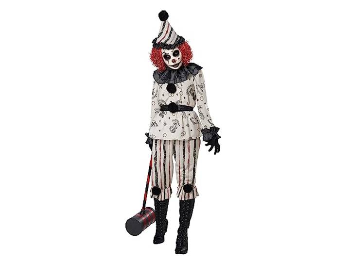 Volwassen Creeper Clown verkleedkostuum X-Small Wit