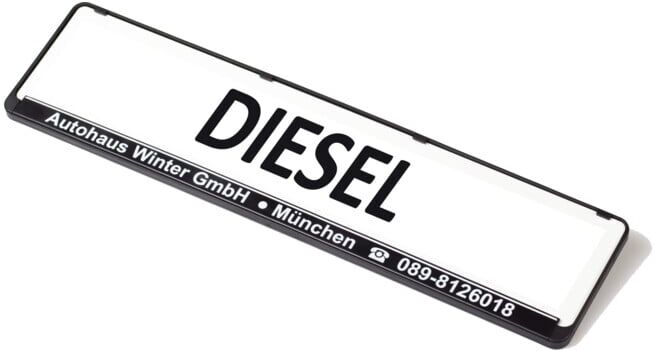 Panneau publicitaire Eichner pour amplificateur de plaque d'immatriculation Diesel (9219-00163)
