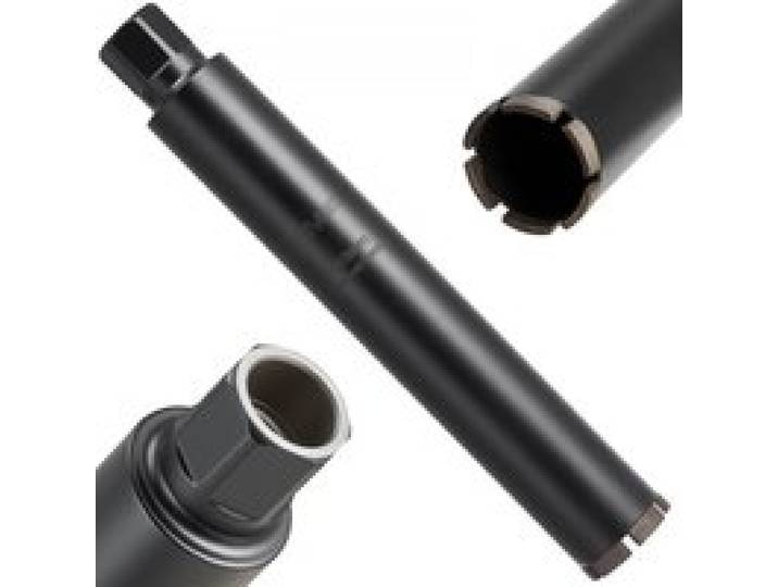 VEVOR Foret Diamant pour Carotteuse, Couronne de Carottage Humide Diamètre 63,5 mm et Profondeur de Perçage 356 mm, Trépan avec Filetage Intérieur 1-1/4 po-7 32 mm-7, pour Béton Armé Maçonnerie