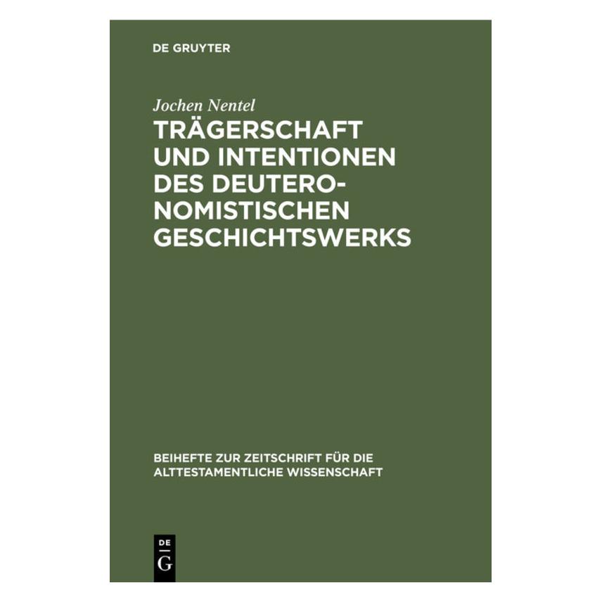 De Gruyter Nentel,J.:Trägerschaft und Intentionen (67761980)