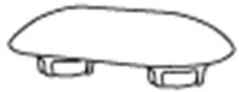 Pressalit Sitzring-Puffer A4011031 zum Eindrücken, oval, braun