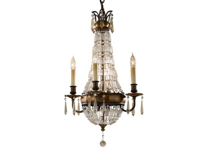 Elstead Lighting Kronleuchter, Bronzefarben, Metall, Glas, 70 cm, RoHS, mit Behang, Lampen & Leuchten, Innenbeleuchtung, Kronleuchter