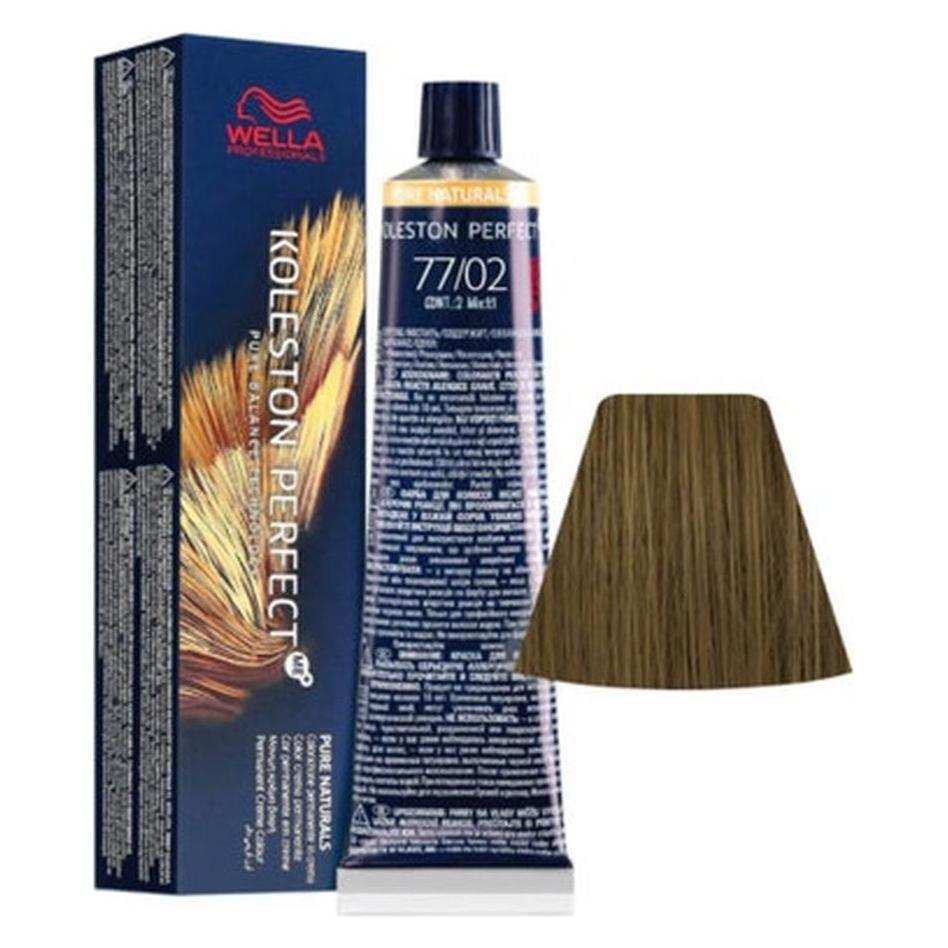 Wella Koleston Perfect Me 77/02 Medium Intense Natural Matte Blonde 60ml (Blond) (0000076401)
