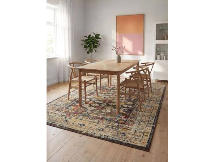 benuta Nest Vintage Teppich Casa - Mehrfarbig 200x290 cm - Teppich für Wohnzimmer, Schlafzimmer und Flur - Pflegeleicht - Fußbodenheizung Geeignet