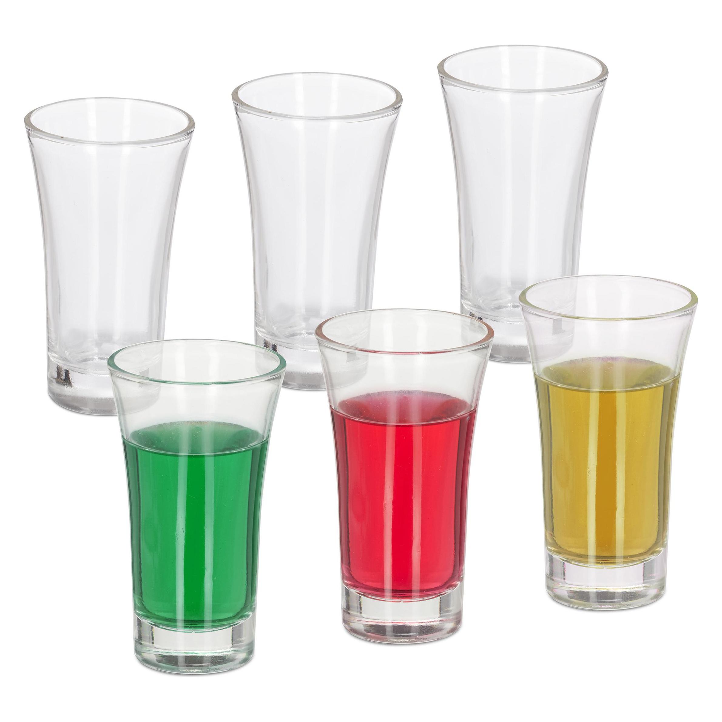 Relaxdays 6x Schnapsglas (0.60 dl, 6x, Schnapsgläser + Shotgläser) (4052025397777)