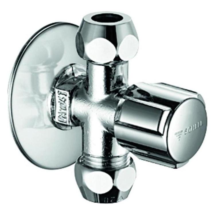 Schell Eckventil COMFORT 1/2" mit zwei 3/8" Abgngen chrom (049910699)