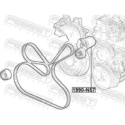 FEBEST Riemenspanner, Keilrippenriemen 1990-N57 für BMW