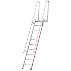 Stufenanstieg Hymer mit Plattform 9 Stufen  Reichhöhe 4,10 m, Anstellwinkel 68°