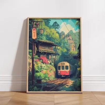 Inspired Living Tokyo Rainy Night Canvas Print Japanese Cityscape Wall Decor 50x75cm No Frame wo735