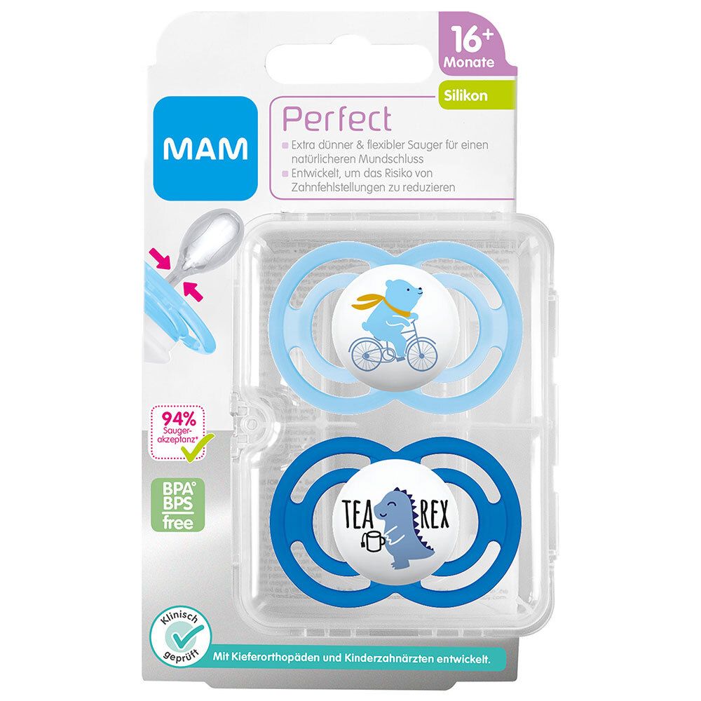 MAM Perfect Silikon 16+ Monate 2 St Schnuller
