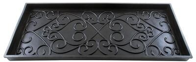 Achla Designs Multi Purpose Rubber Area Boot Tray, Medium, 34 Inch Wide, Black