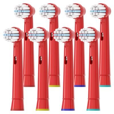 Inspire Daily Merch Electric Toothbrush Replacement Heads For Kids Children Fit For Oral Pro Health B Stages red