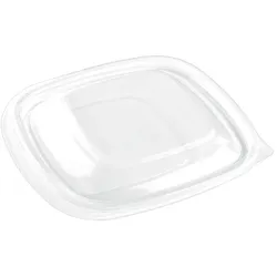 MONOUSO - Deckel für Plastikbehälter Schwarz und Creme 16,5x16,5x1cm (50 Stück)