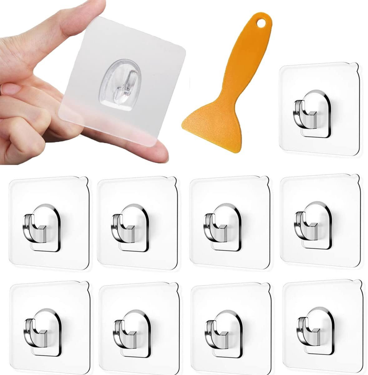 24 stuks Magische haken, transparant en zelfklevend