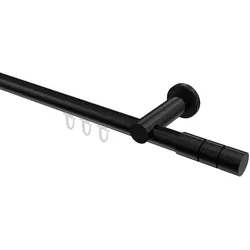 GARDINENSTANGE INNENLAUF Platon Elanto 520 cm (geteilt in 4 x 130 cm), 1-läufig, 20 mm Ø Schwarz