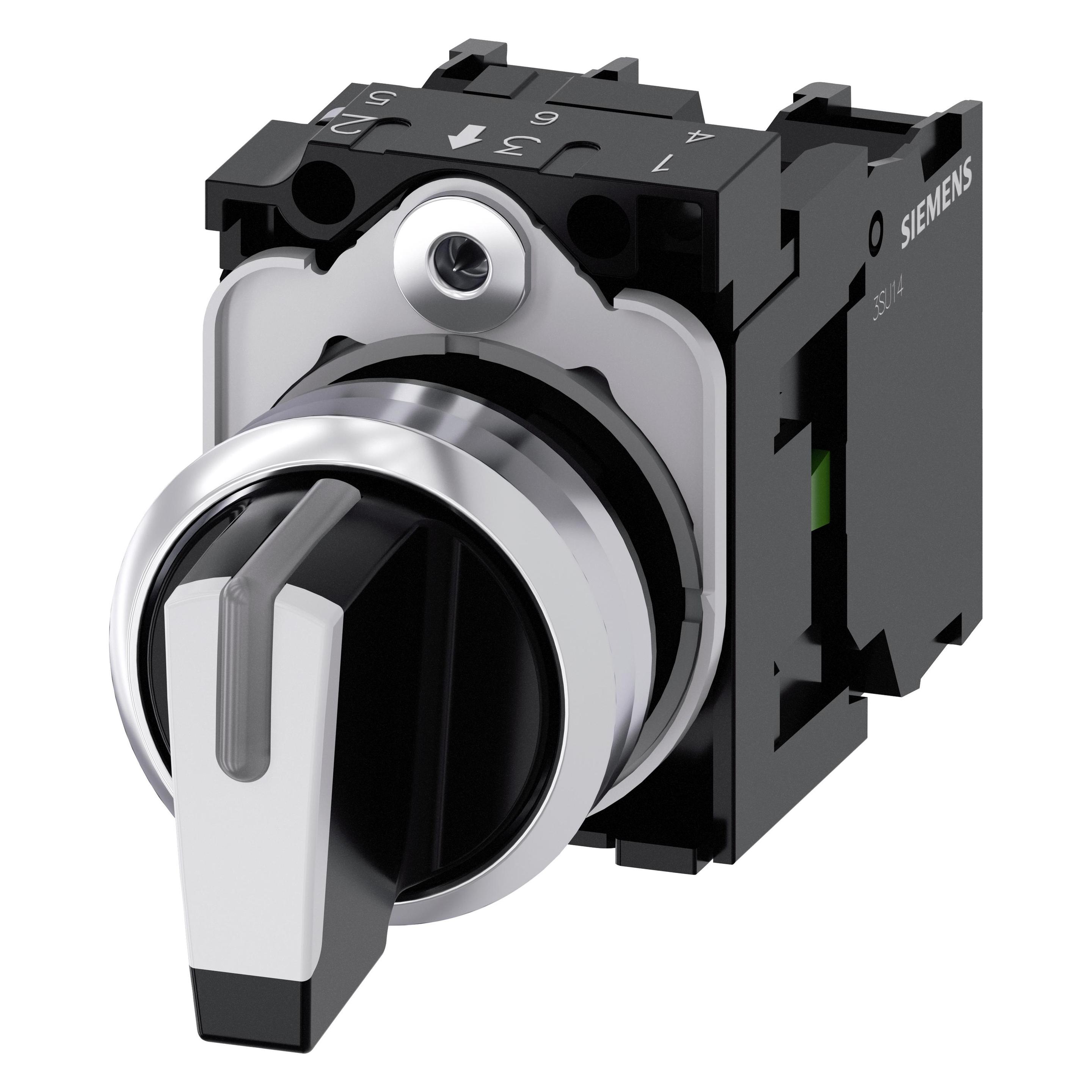 Siemens Selector switch 22mm black I-O-II 1NO1NO (3SU1150-2BM60-1NA0)