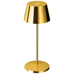 Villeroy & Boch Akku-Tischleuchte Seoul Micro RC Alu, Eisen, Stahl Metall Gold