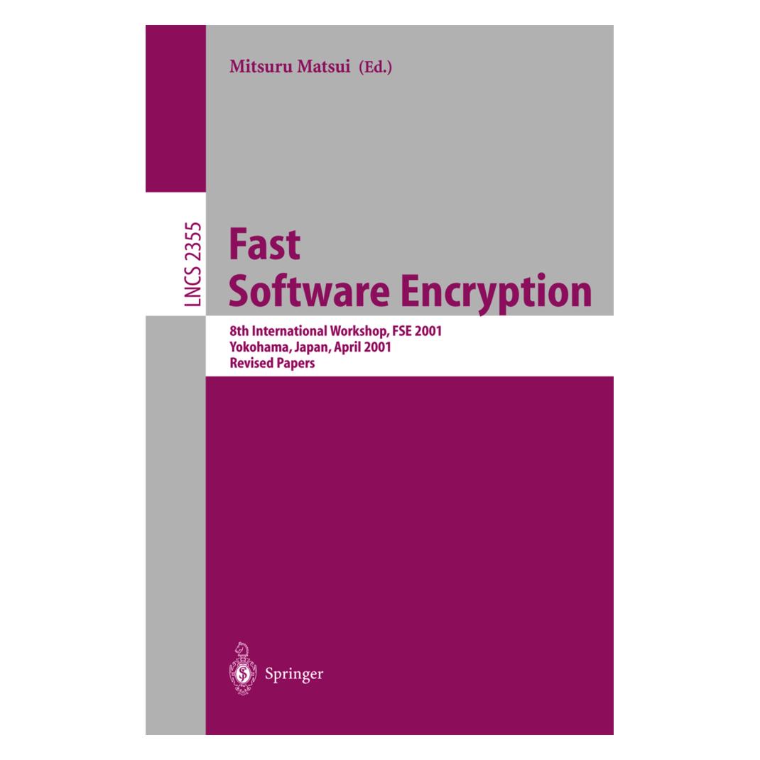 Springer Fast Software Encryption (Englisch, Softcover, Mitsuru Matsui) (55198668)