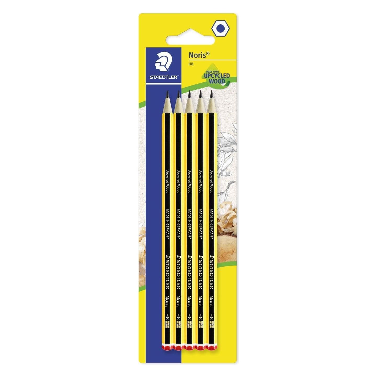Staedtler Noris 120 Bleistift Blisterkarte mit 5 Bleistiften HB (2 mm, HB, 5x) (120-2 BK5D)