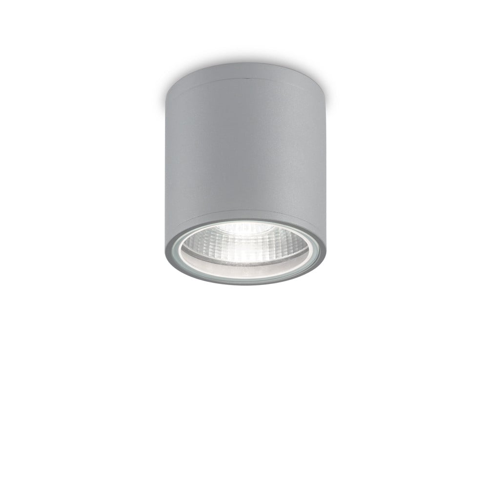 Ideal Lux GUN plafondlamp, grijs, GU10, dimbaar, IP44, aluminium en glas