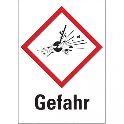 König Werbeanlagen Dreifke® Gefahrstoffetiketten - Explodierende Bombe (GHS01) - 20x29 mm Folie selbstklebend