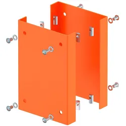 OBO 6290423 Anfahrschutz für Industriesäule 250x166x33mm Stahl hellrotorange RAL 2008 ISS160160AS HRO