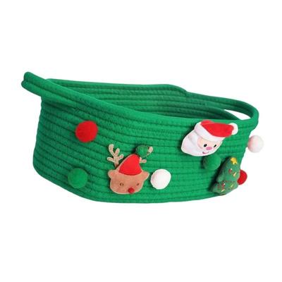 New Holiday Themed Santa Storage, Christmas Organization Bin, Gift And Toy Accessories Container green
