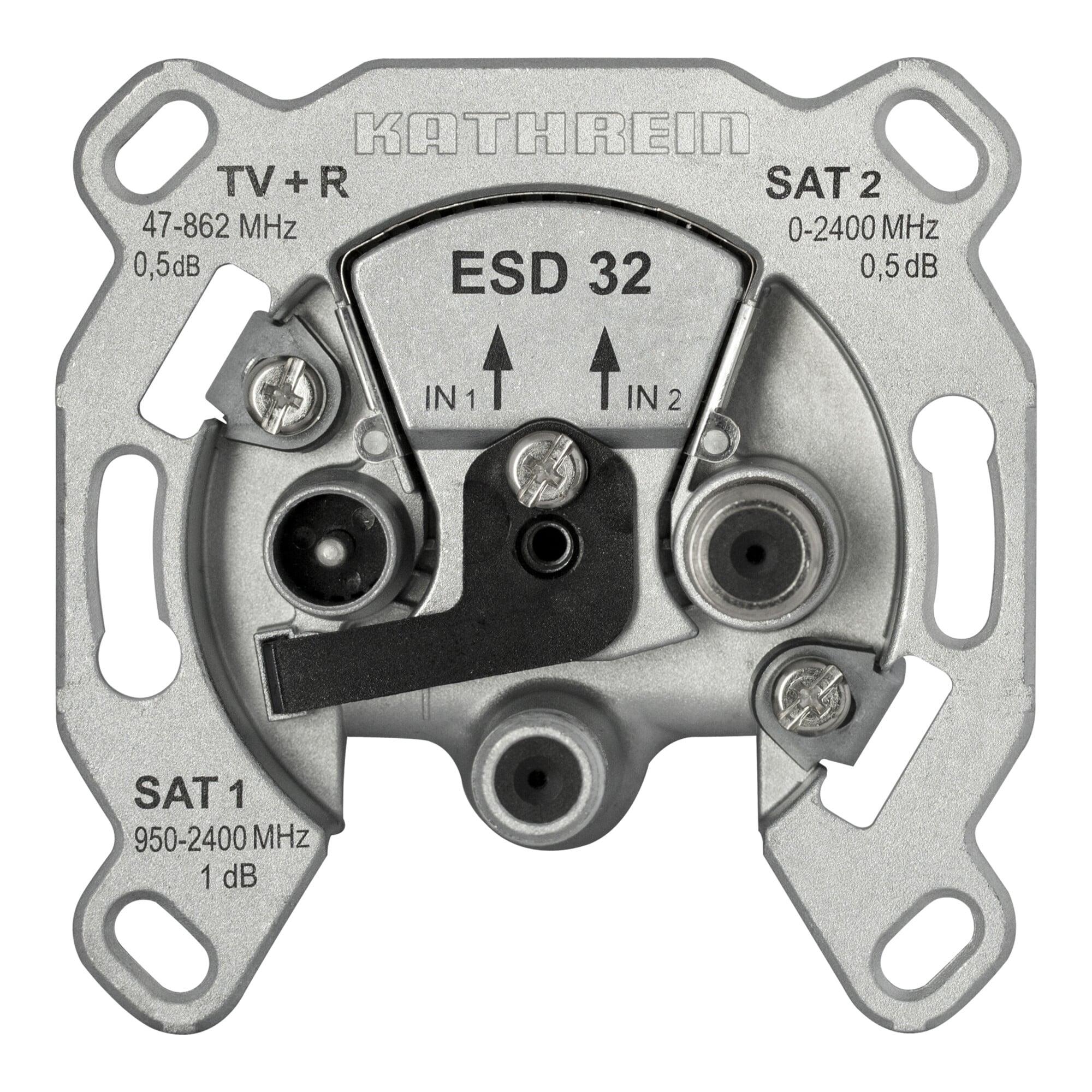 Kathrein SAT-Steckdose 3fach Einzeldose, Twin ESD 32 (274421)