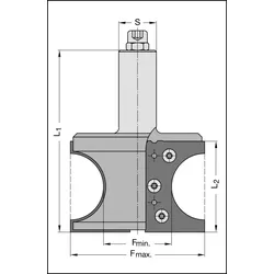 JSO RAPIDO-Tragkörper 90/87x60mm, PROFILIERT,OHNE MESSER - 22530-0-90005-R