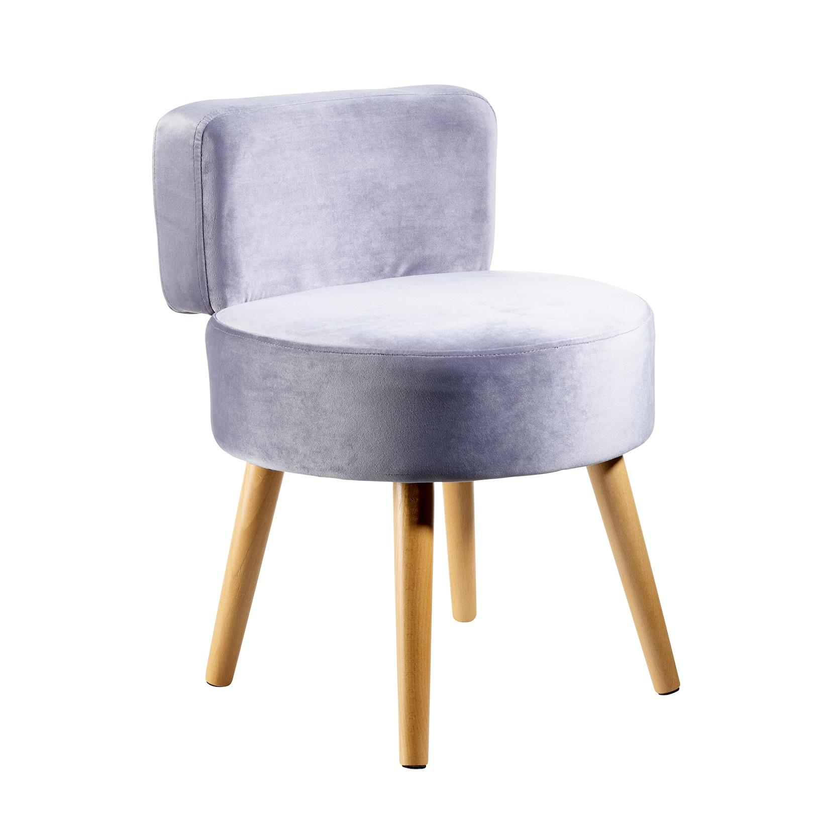 ECHTWERK Kleiner Sessel/Hocker "Milo" - grau