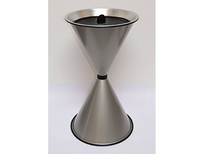 Stand Aschenbecher Diabolo silber inkl. 25kg Quarzsand 71x40cm SZAGATO Made in Germany 71x40 cm großer Stand-Aschenbecher für überdachten Außenbereich stehend