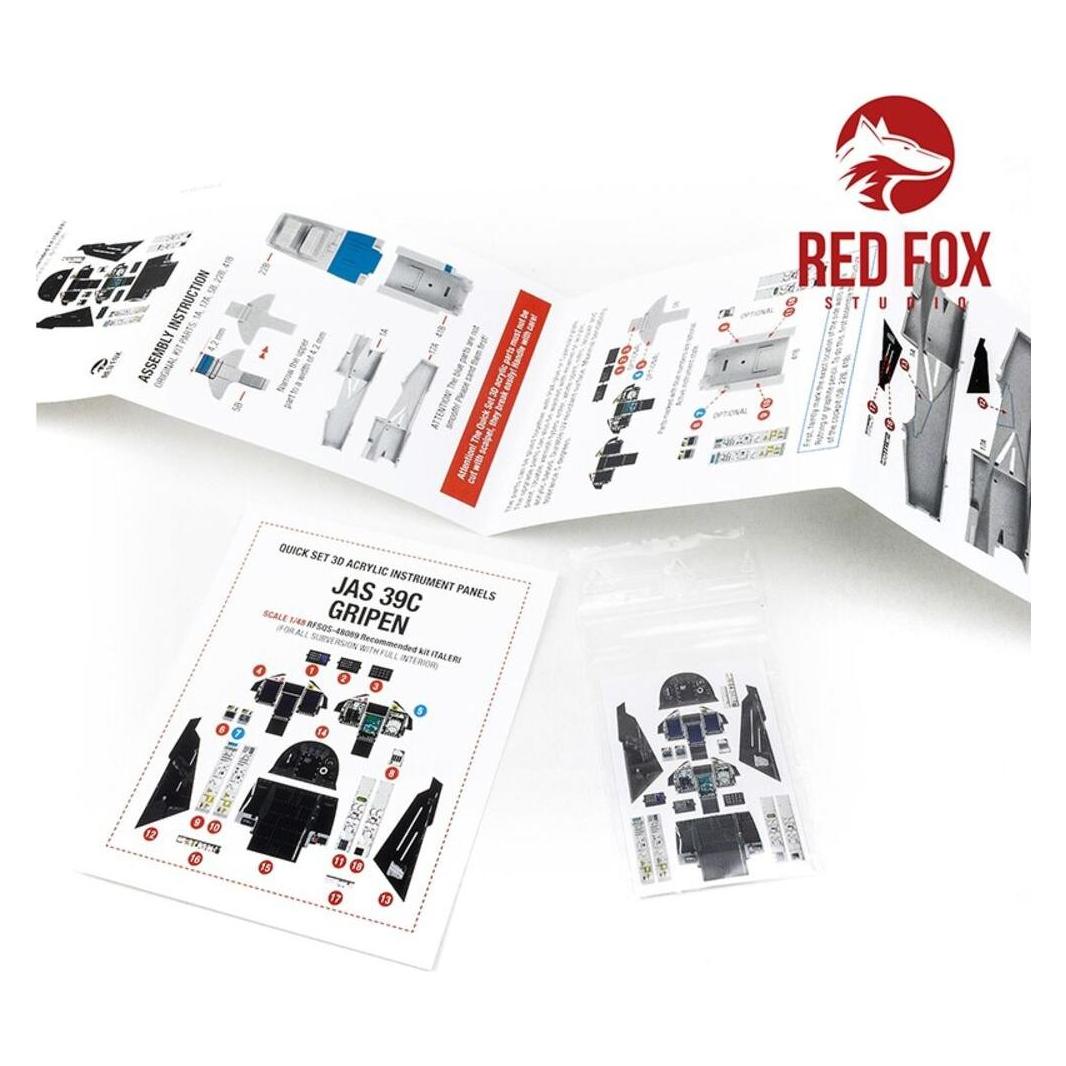 Red Fox Jas-39C Gripen (for Italeri Kit) (RFSQS-48089)