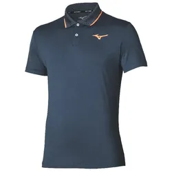 Mizuno, Herren, Sportshirt, Polo (L), Blau